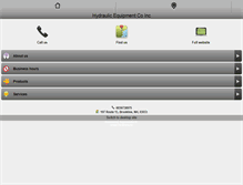 Tablet Screenshot of hydraulicequipmentne.com